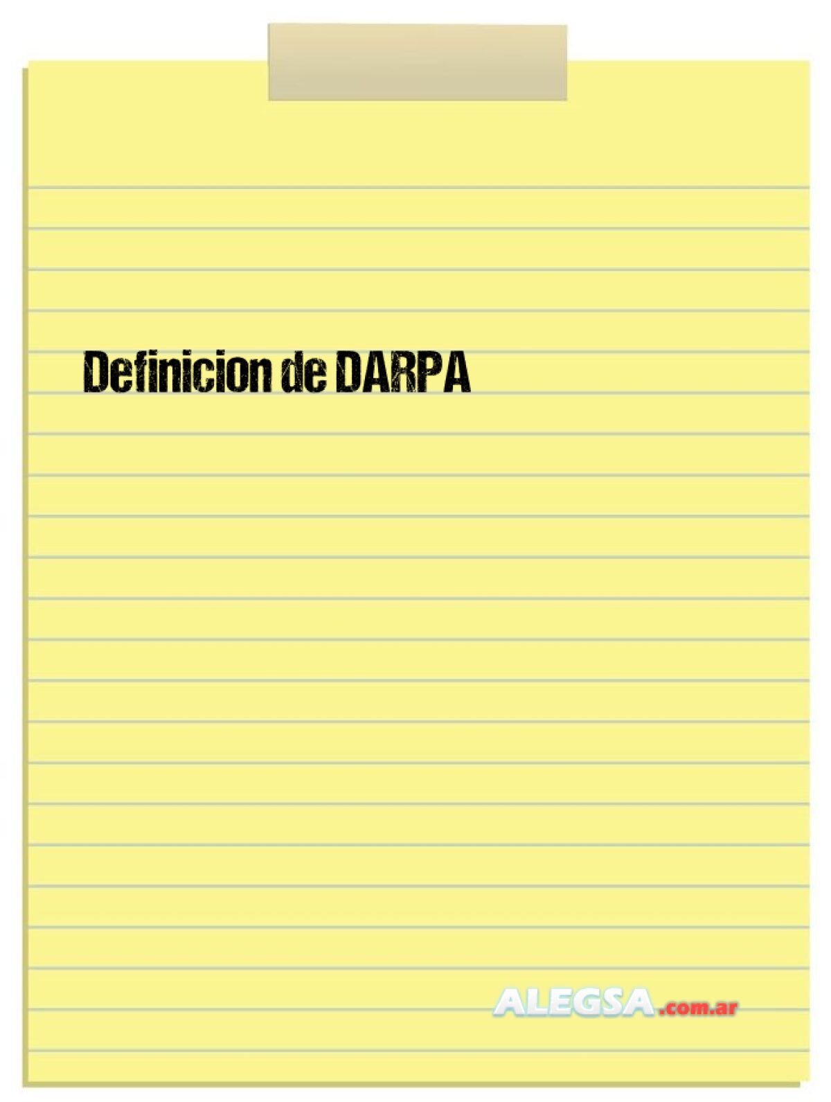 Signification Darp Definición de DARPA