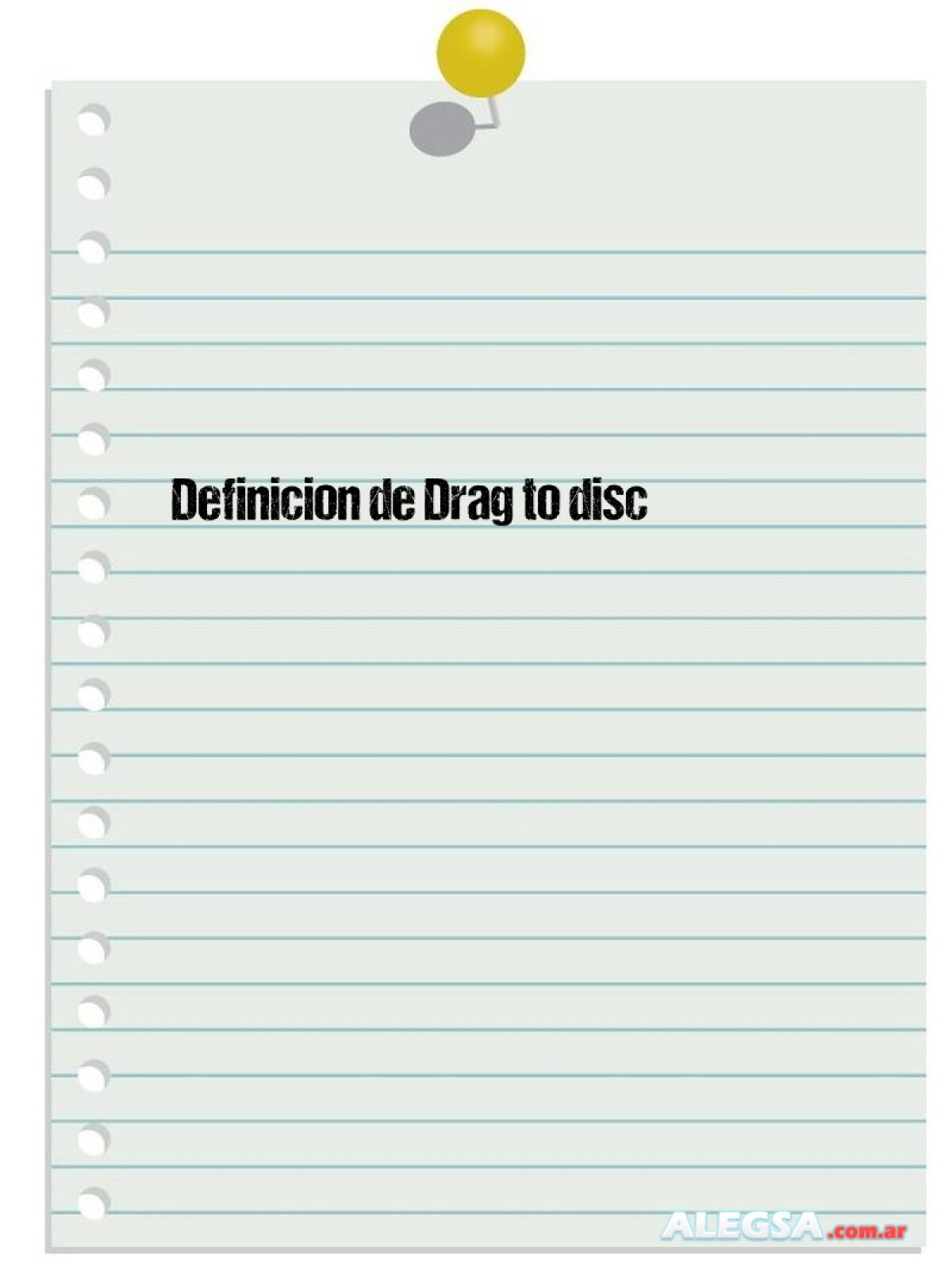Definición de Drag to disc