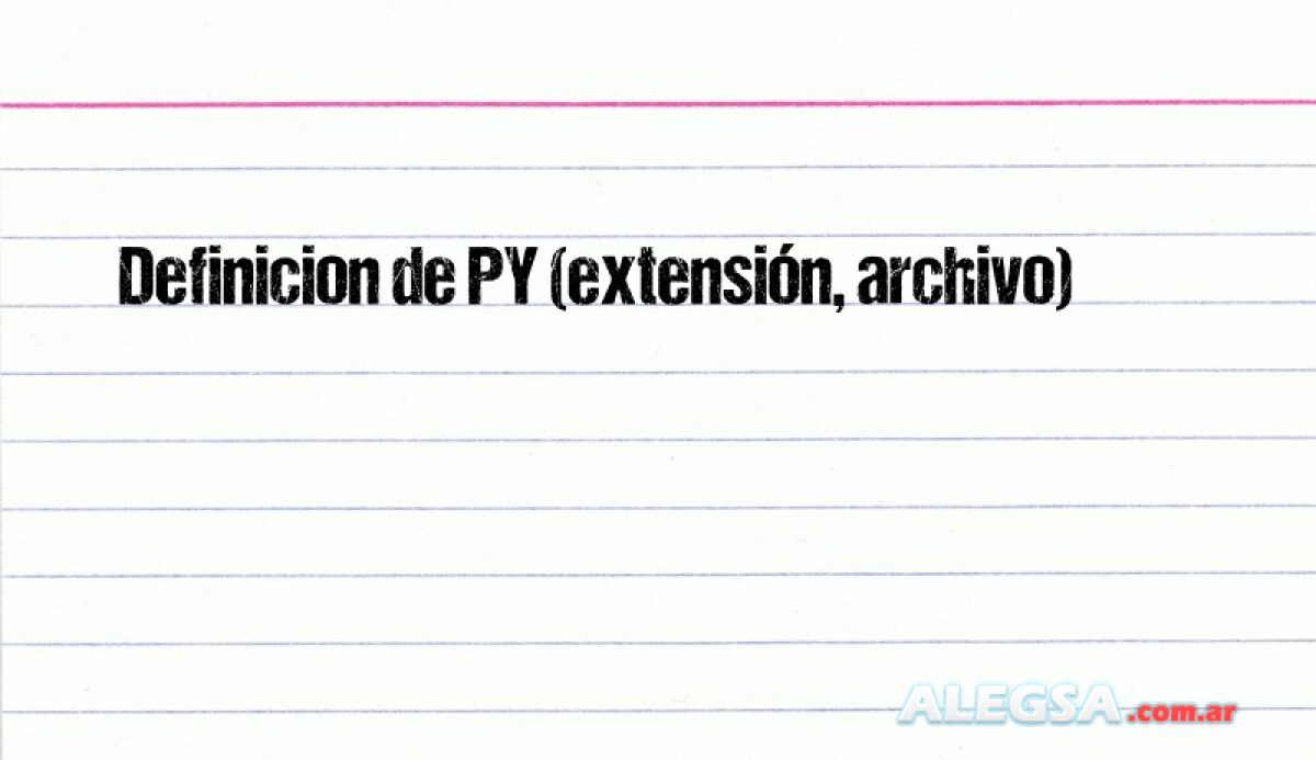 Definición de PY (extensión, archivo)