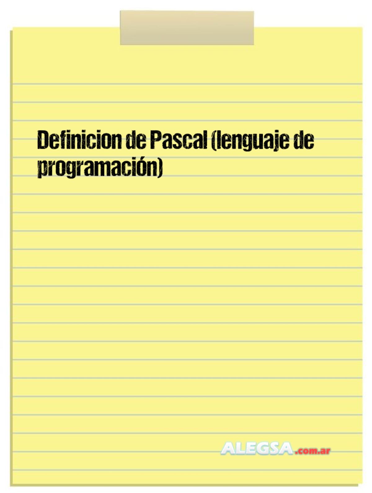Definición de Pascal (lenguaje de programación)