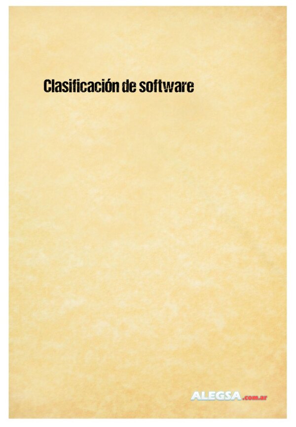 Clasificación de software