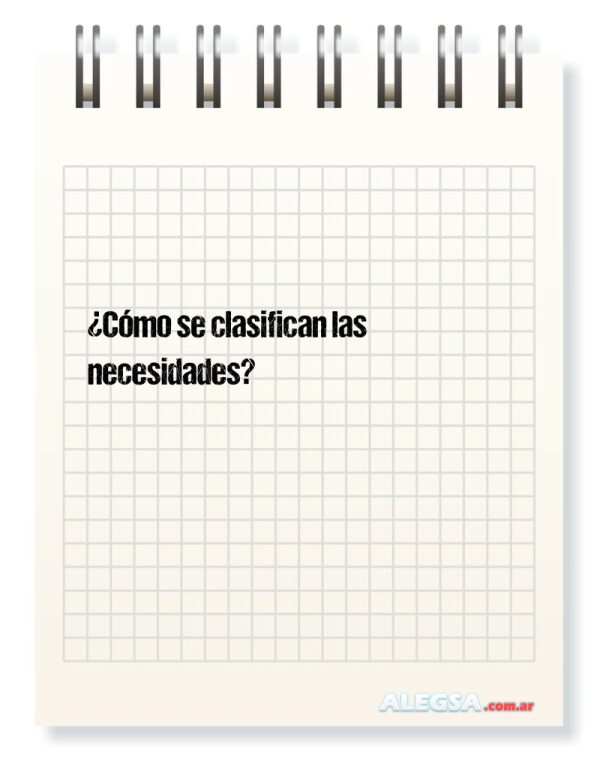 ¿Cómo se clasifican las necesidades?