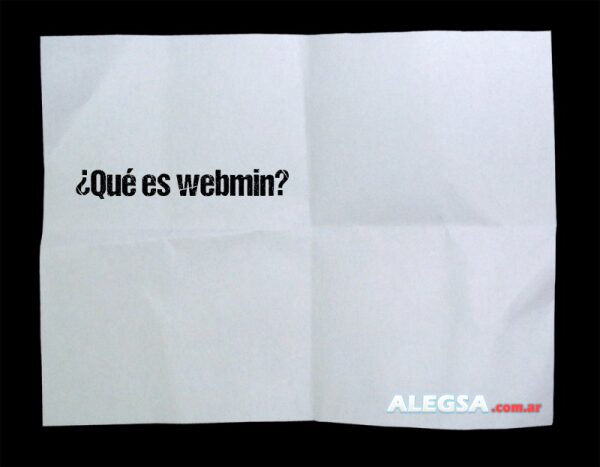 ¿Qué es webmin?