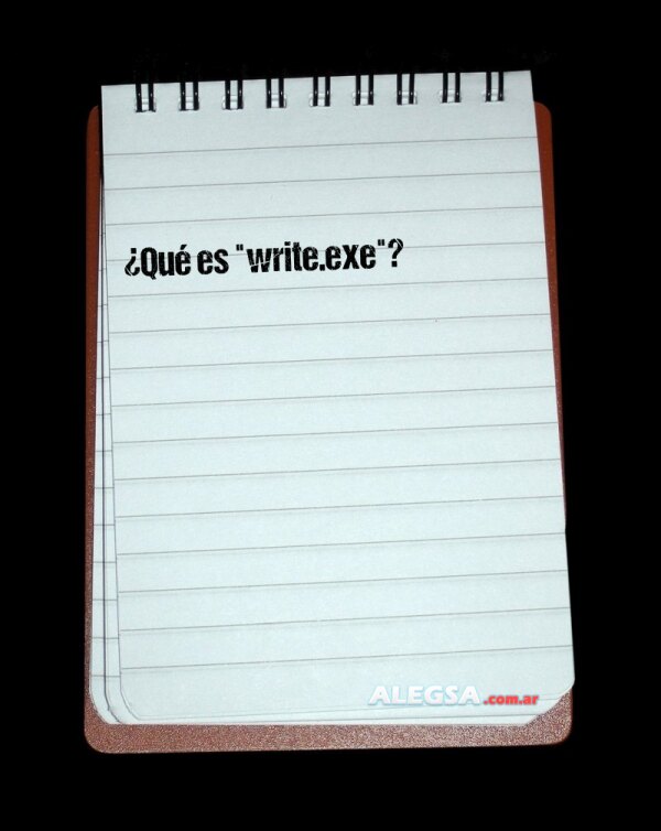 ¿Qué es "write.exe"?