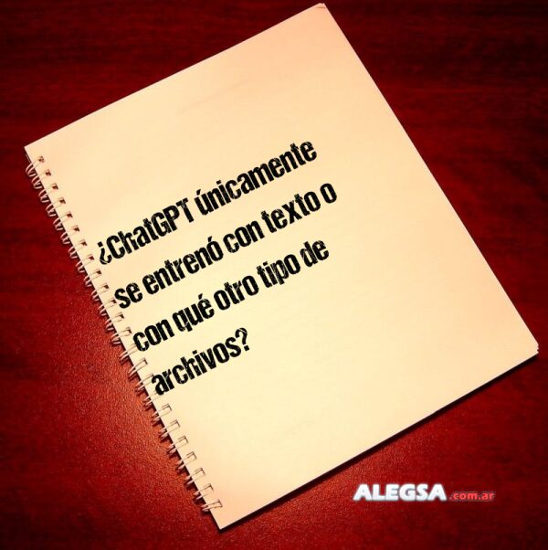 ¿ChatGPT únicamente se entrenó con texto o con qué otro tipo de archivos?