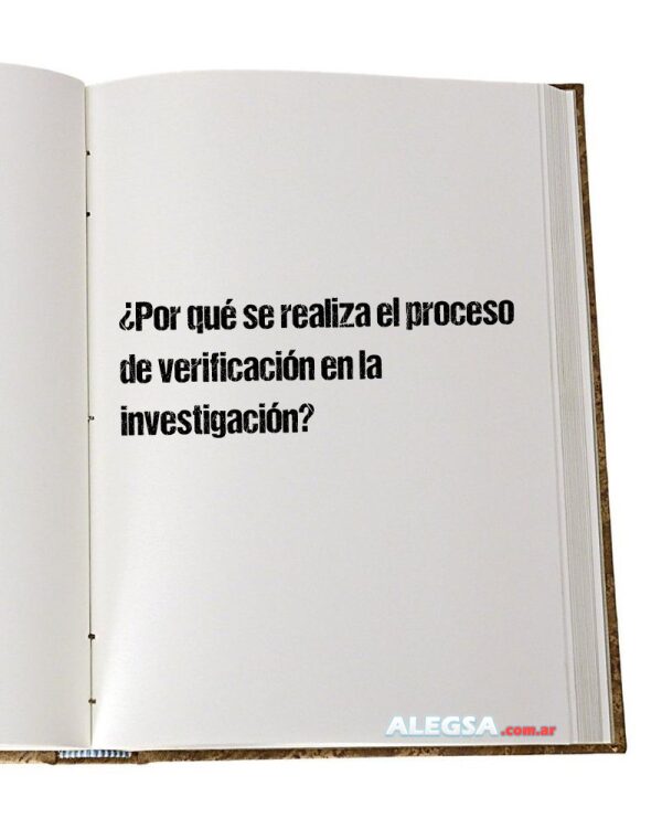 ¿Por qué se realiza el proceso de verificación en la investigación?