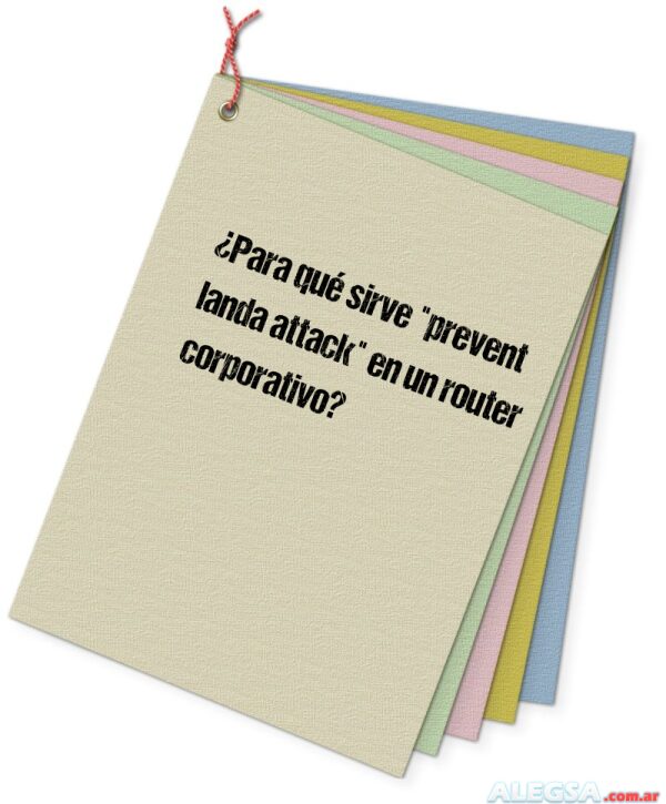 ¿Para qué sirve "prevent landa attack" en un router corporativo?