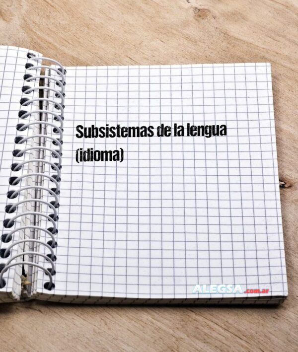 Subsistemas de la lengua (idioma)