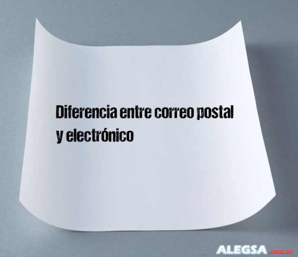 Diferencia entre correo postal y electrónico