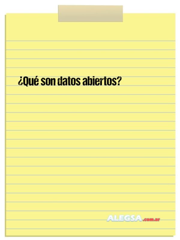 ¿Qué son datos abiertos?