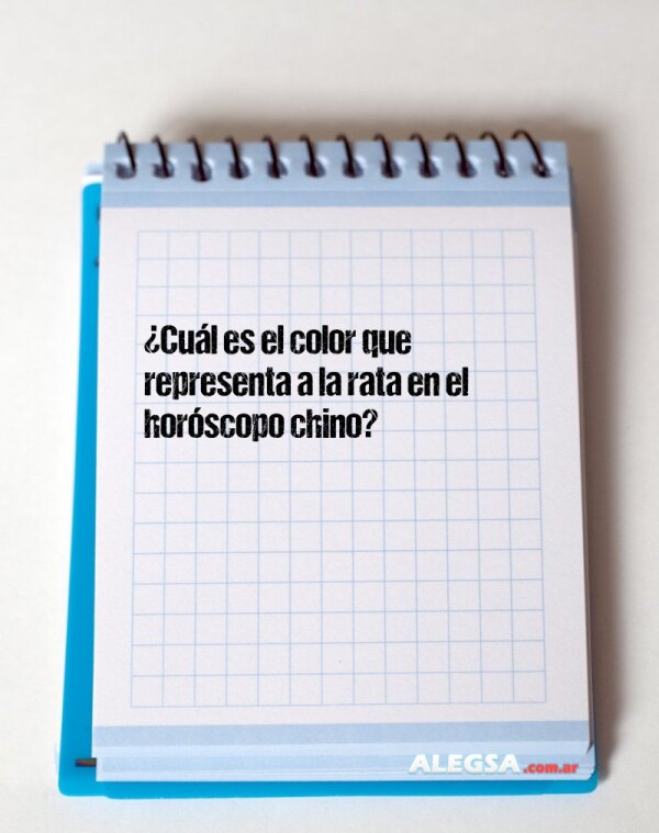 ¿Cuál es el color que representa a la rata en el horóscopo chino?