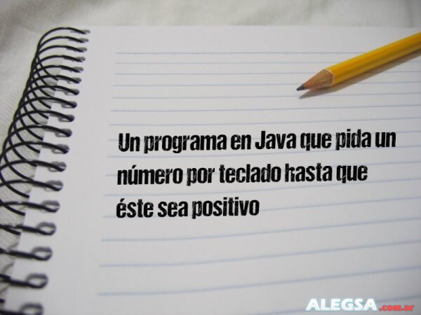 Un programa en Java que pida un número por teclado hasta que éste sea positivo