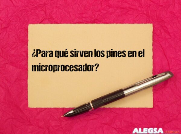 ¿Para qué sirven los pines en el microprocesador?