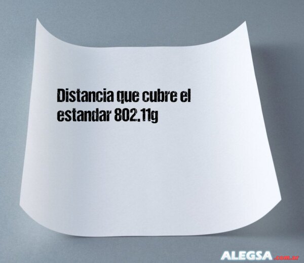 Distancia que cubre el estandar 802.11g