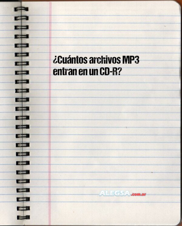 ¿Cuántos archivos MP3 entran en un CD-R?