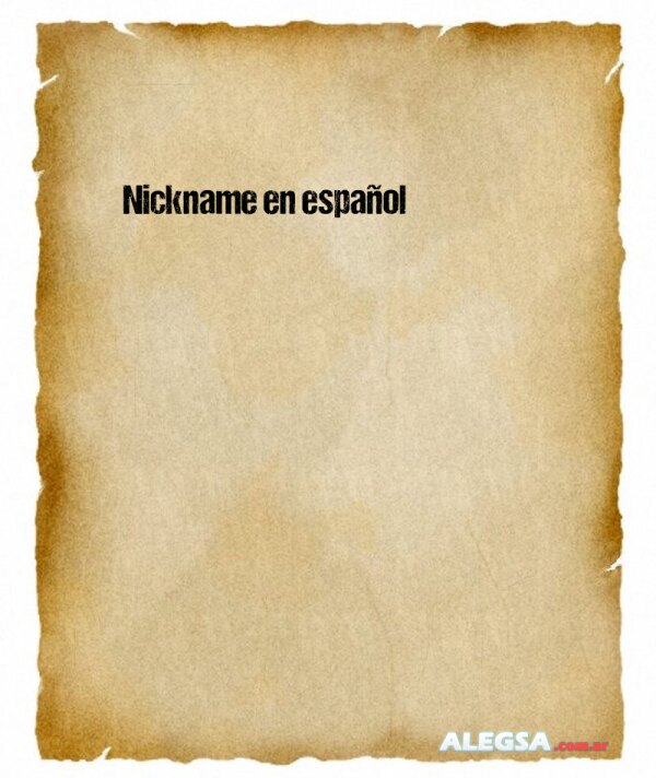 Nickname en español
