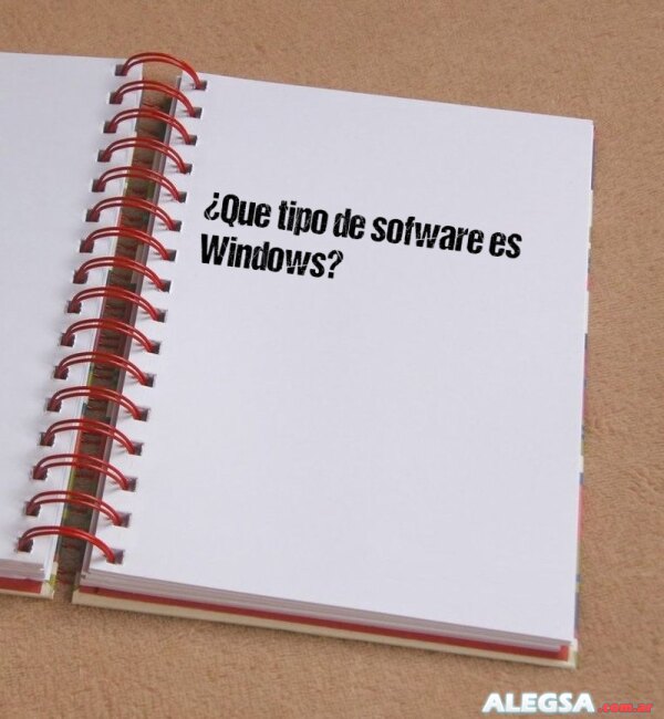¿Que tipo de sofware es Windows?