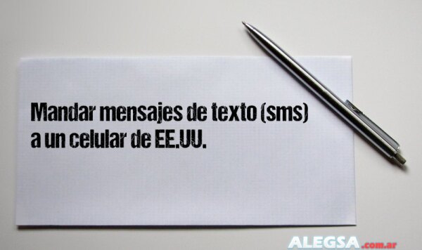 Mandar mensajes de texto (sms) a un celular de EE.UU.