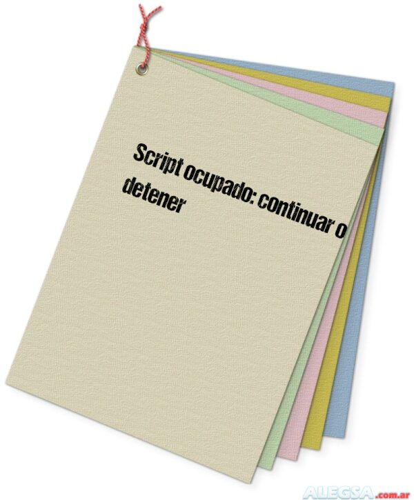 Script ocupado: continuar o detener