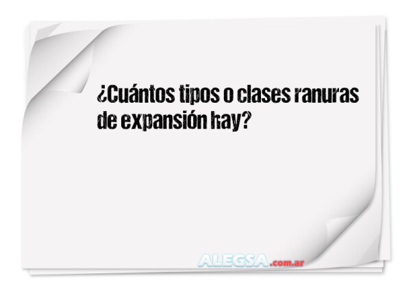 ¿Cuántos tipos o clases ranuras de expansión hay?