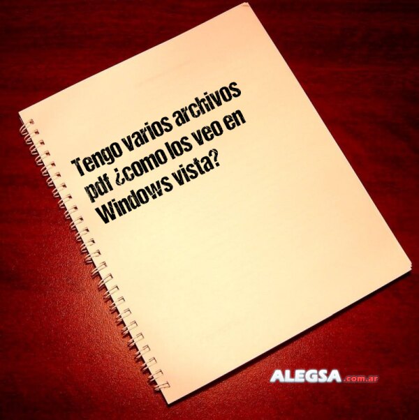 Tengo varios archivos pdf ¿como los veo en Windows vista?