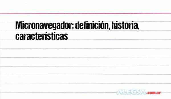 Micronavegador: definición, historia, características