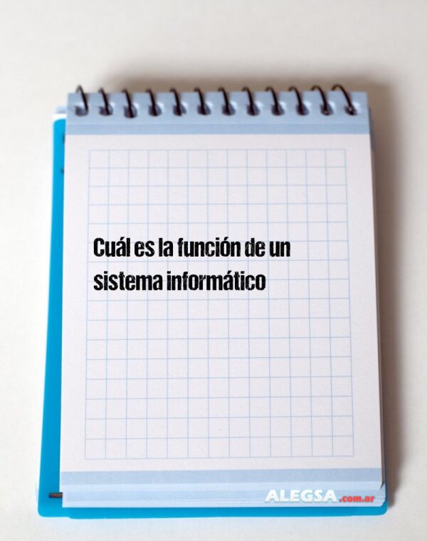 Cuál es la función de un sistema informático