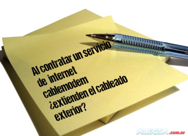 Al contratar un servicio de  internet cablemodem ¿extienden el cableado exterior?