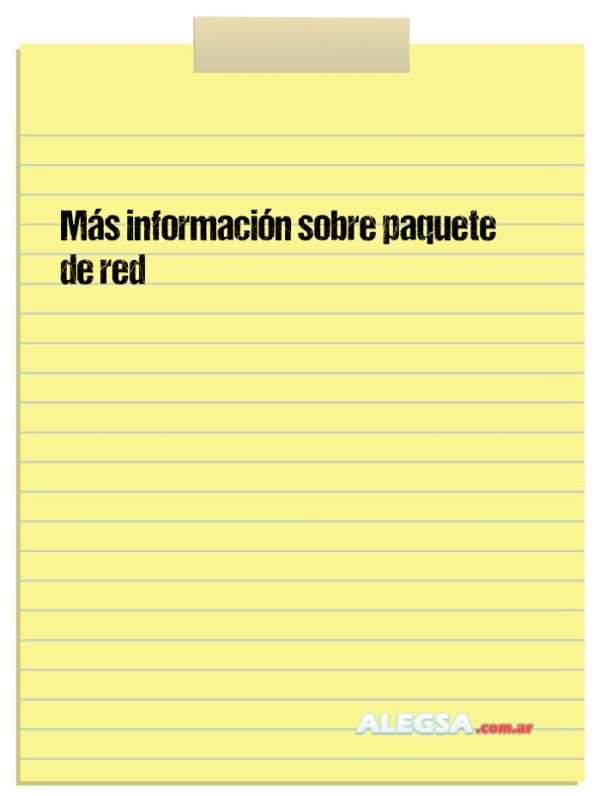 Más información sobre paquete de red