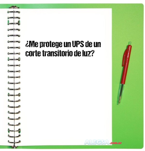 ¿Me protege un UPS de un corte transitorio de luz?