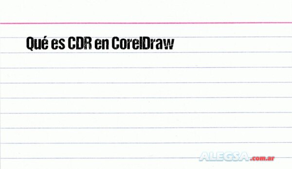 Qué es CDR en CorelDraw