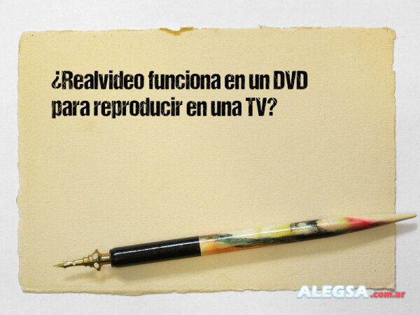 ¿Realvideo funciona en un DVD para reproducir en una TV?