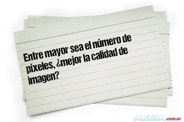 Entre mayor sea el número de píxeles, ¿mejor la calidad de imagen?