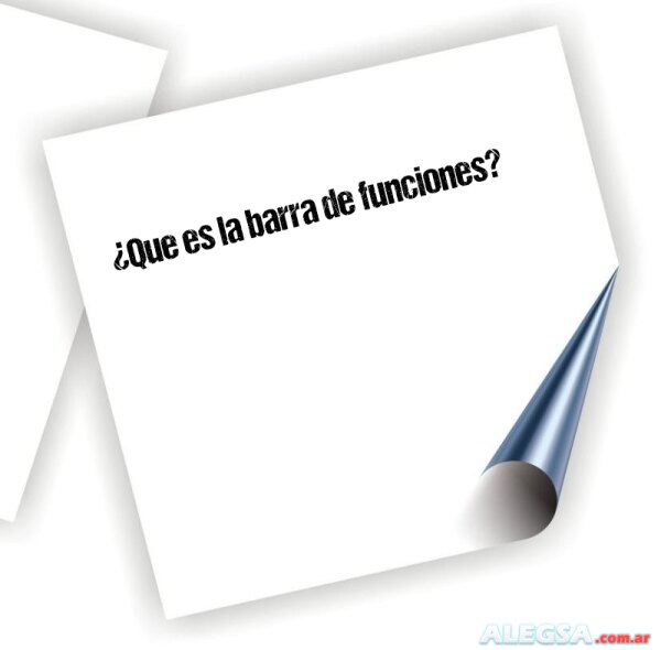 ¿Que es la barra de funciones?