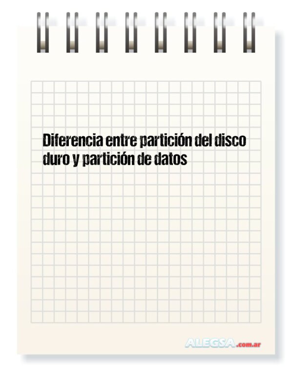 Diferencia entre partición del disco duro y partición de datos