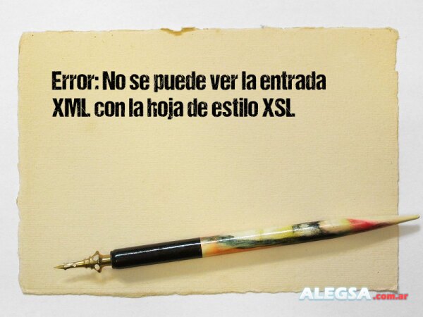 Error: No se puede ver la entrada XML con la hoja de estilo XSL