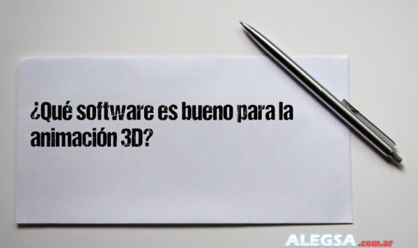 ¿Qué software es bueno para la animación 3D?