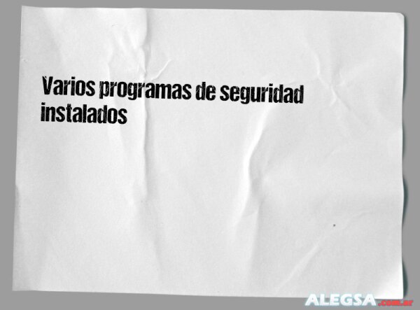 Varios programas de seguridad instalados