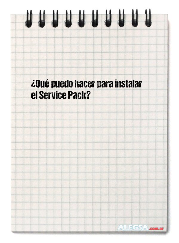 ¿Qué puedo hacer para instalar el Service Pack?