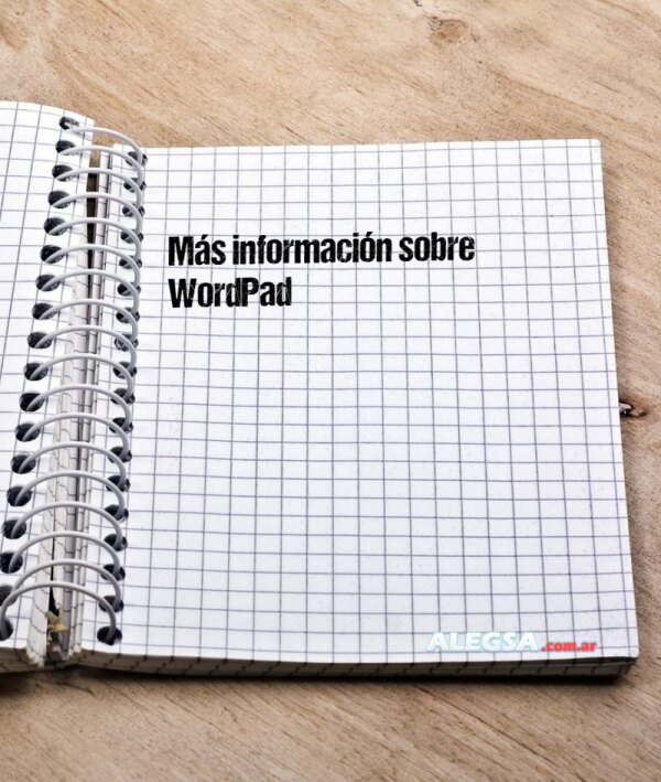 Más información sobre WordPad