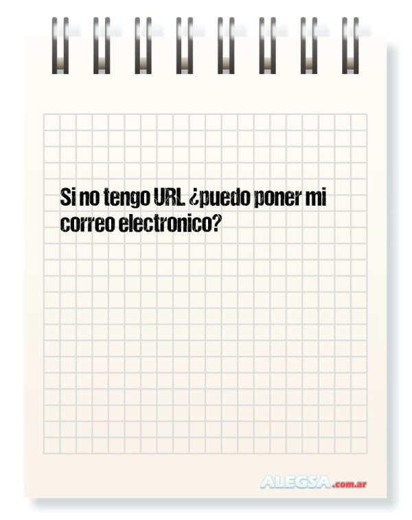 Si no tengo URL ¿puedo poner mi correo electronico?