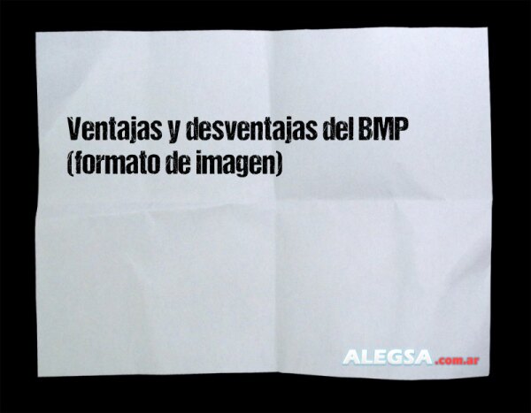 Ventajas y desventajas del BMP (formato de imagen)