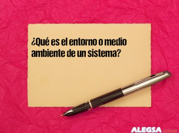 ¿Qué es el entorno o medio ambiente de un sistema?