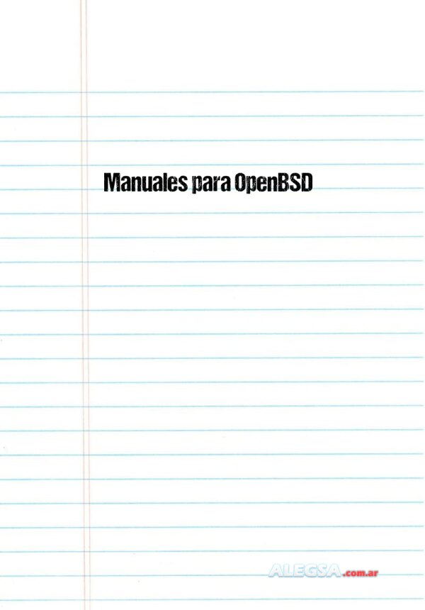 Manuales para OpenBSD