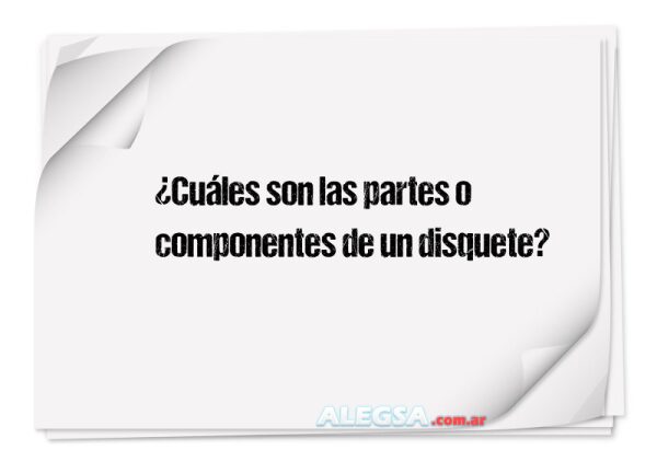¿Cuáles son las partes o componentes de un disquete?