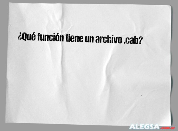 ¿Qué función tiene un archivo .cab?