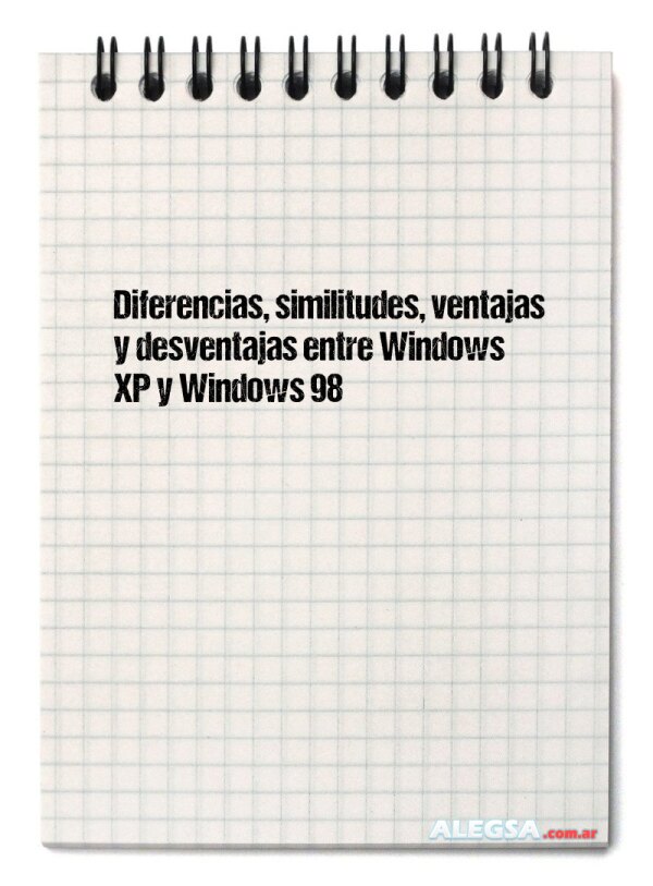 Diferencias, similitudes, ventajas y desventajas entre Windows XP y Windows 98