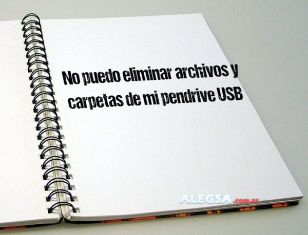 No puedo eliminar archivos y carpetas de mi pendrive USB