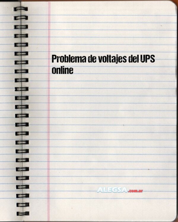 Problema de voltajes del UPS online