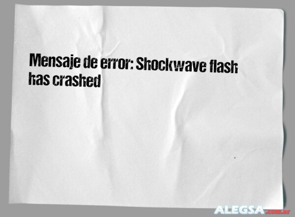 Mensaje de error: Shockwave flash has crashed